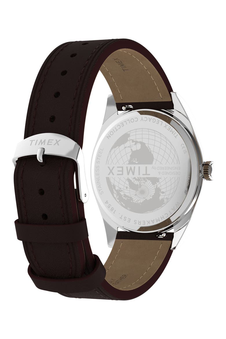 Legacy Leather Strap Watch, 41mm, Alternate, color, BROWN