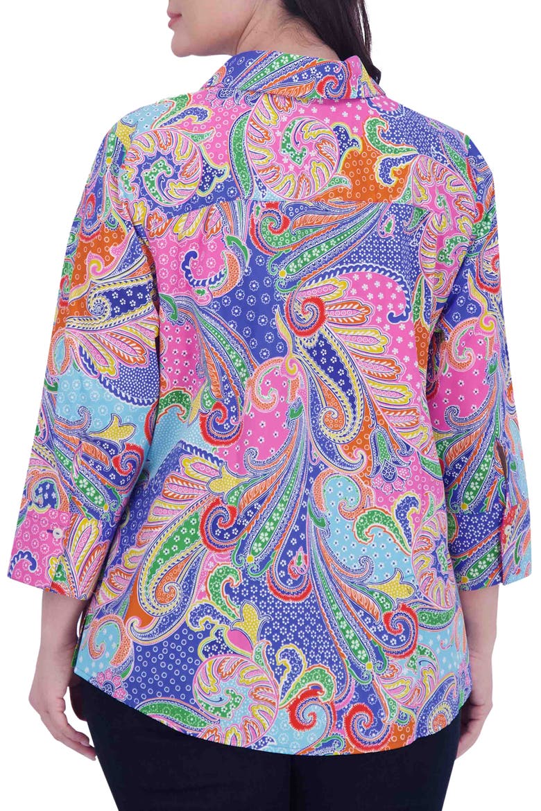 Mary Paisley Button-Up Shirt, Alternate, color, MULTI PAISLEY