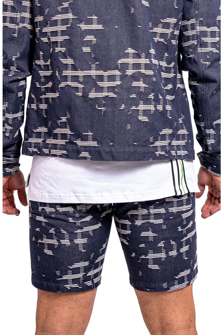 Ascension0003 Blue Denim Jacquard Shorts, Alternate, color, BLUE