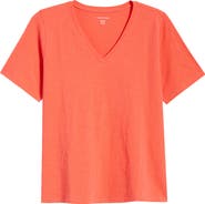 Eileen Fisher Easy V-Neck Organic Cotton T-Shirt