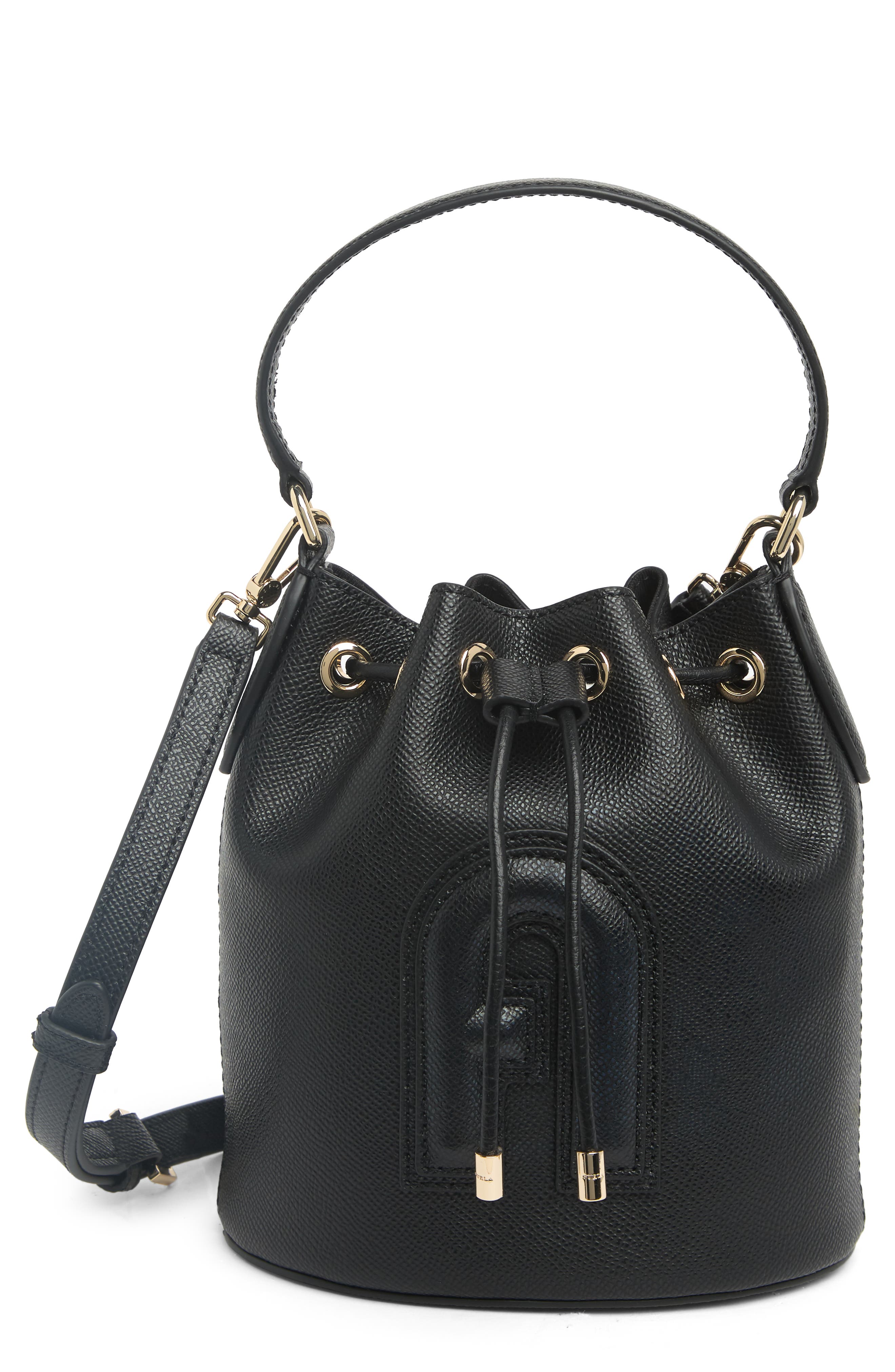 Furla Clio Mini Drawstring Bucket Bag, Main, color, 