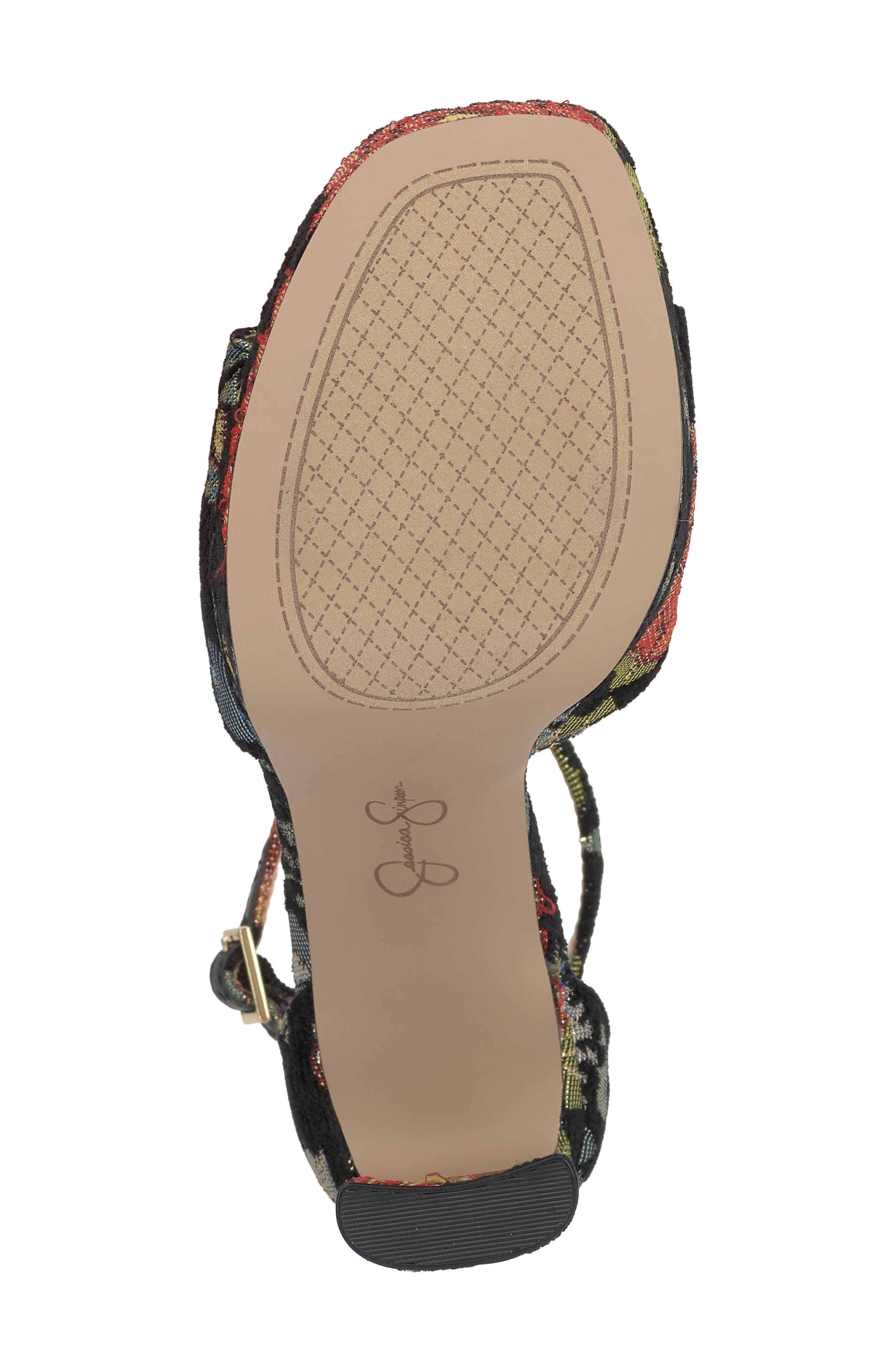 Jessica Simpson Telxia 2 Ankle Strap Platform Sandal, Alternate, color, Black Multi
