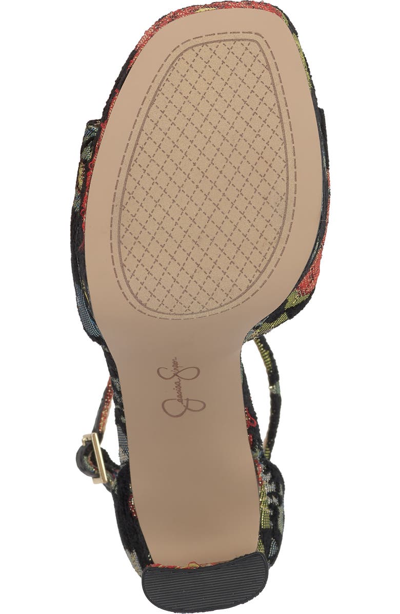 Jessica Simpson Telxia 2 Ankle Strap Platform Sandal, Alternate, color, Black Multi