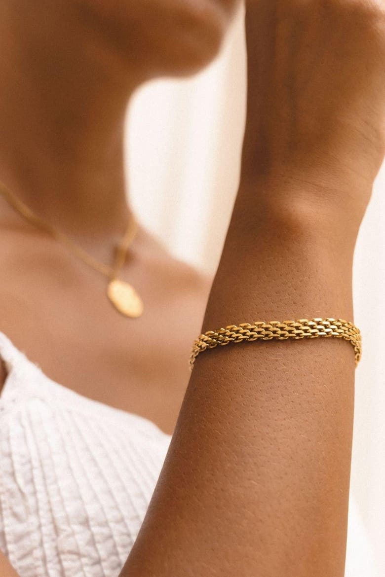 Sifnos Bracelet, Alternate, color, Gold