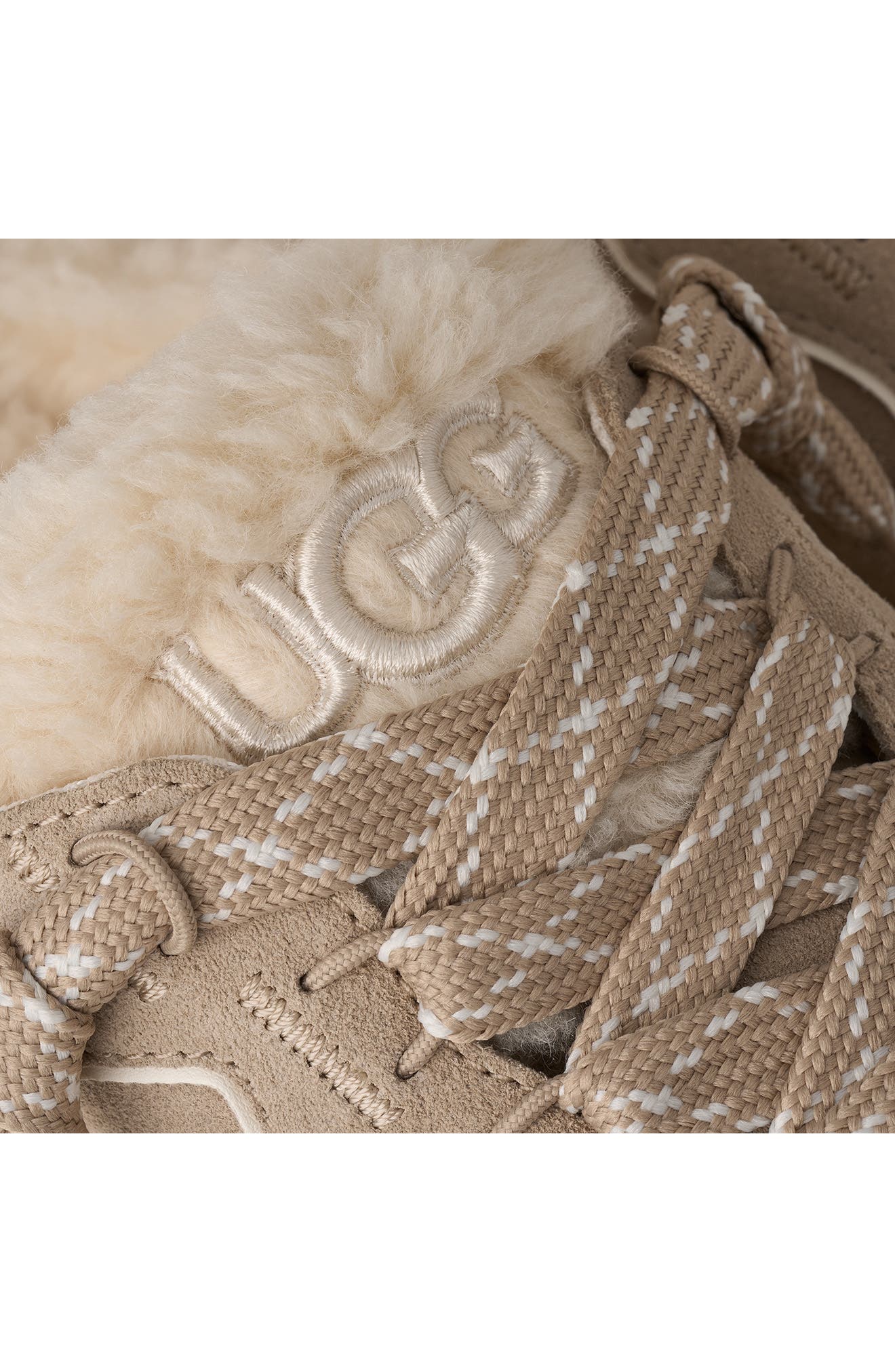 Lowmel Genuine Shearling Lined Lace-Up Mule, Alternate, color, MOONLIGHT