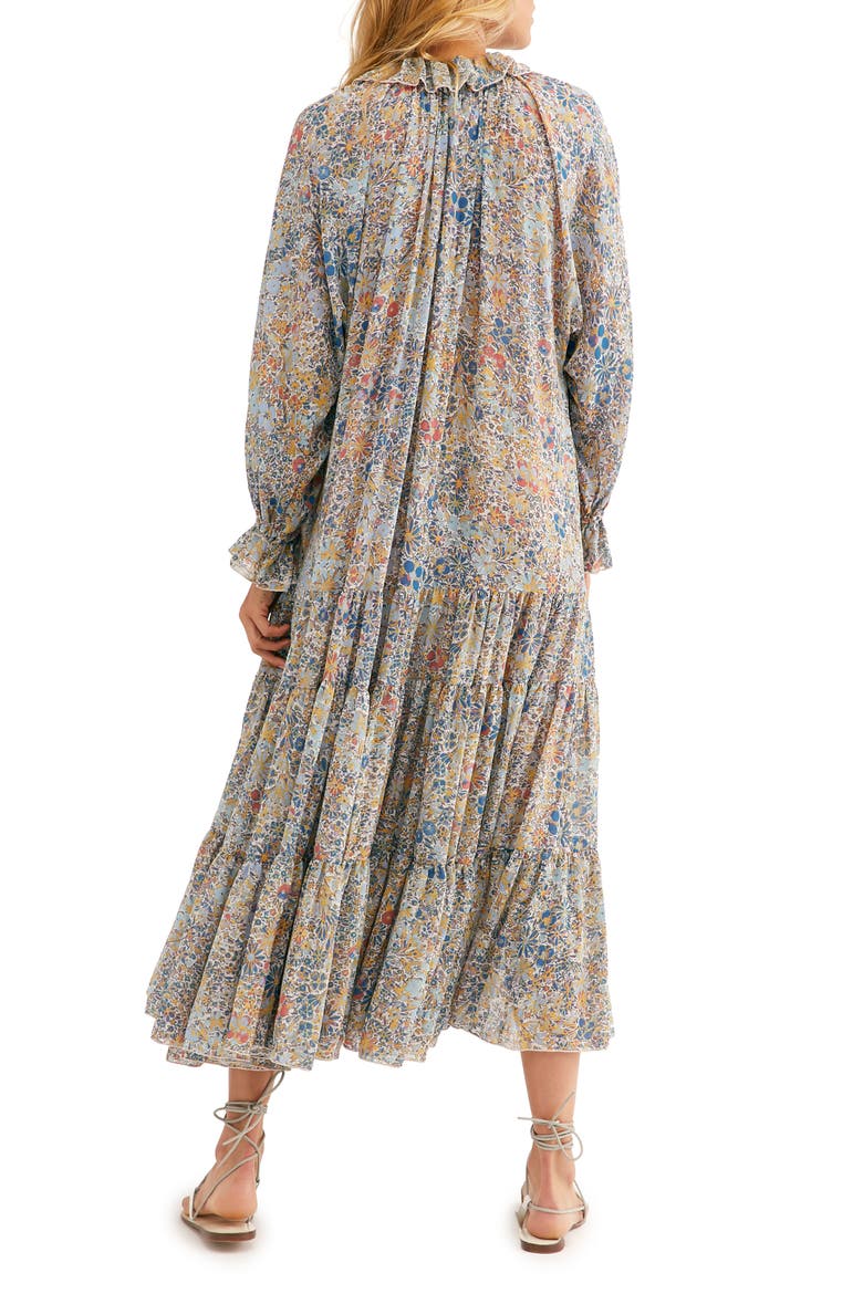 Feeling Groovy Long Sleeve Midi Dress, Alternate, color, IVORY COMBO