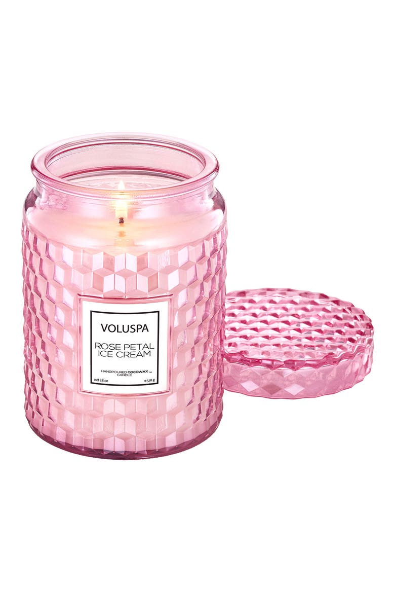 Rose Petal Ice Cream Large Jar Candle, Alternate, color, NO COLOR