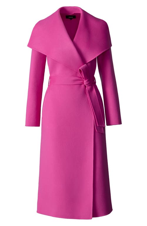 Mackage Mai Wool Belted Wrap Coat In Azalea