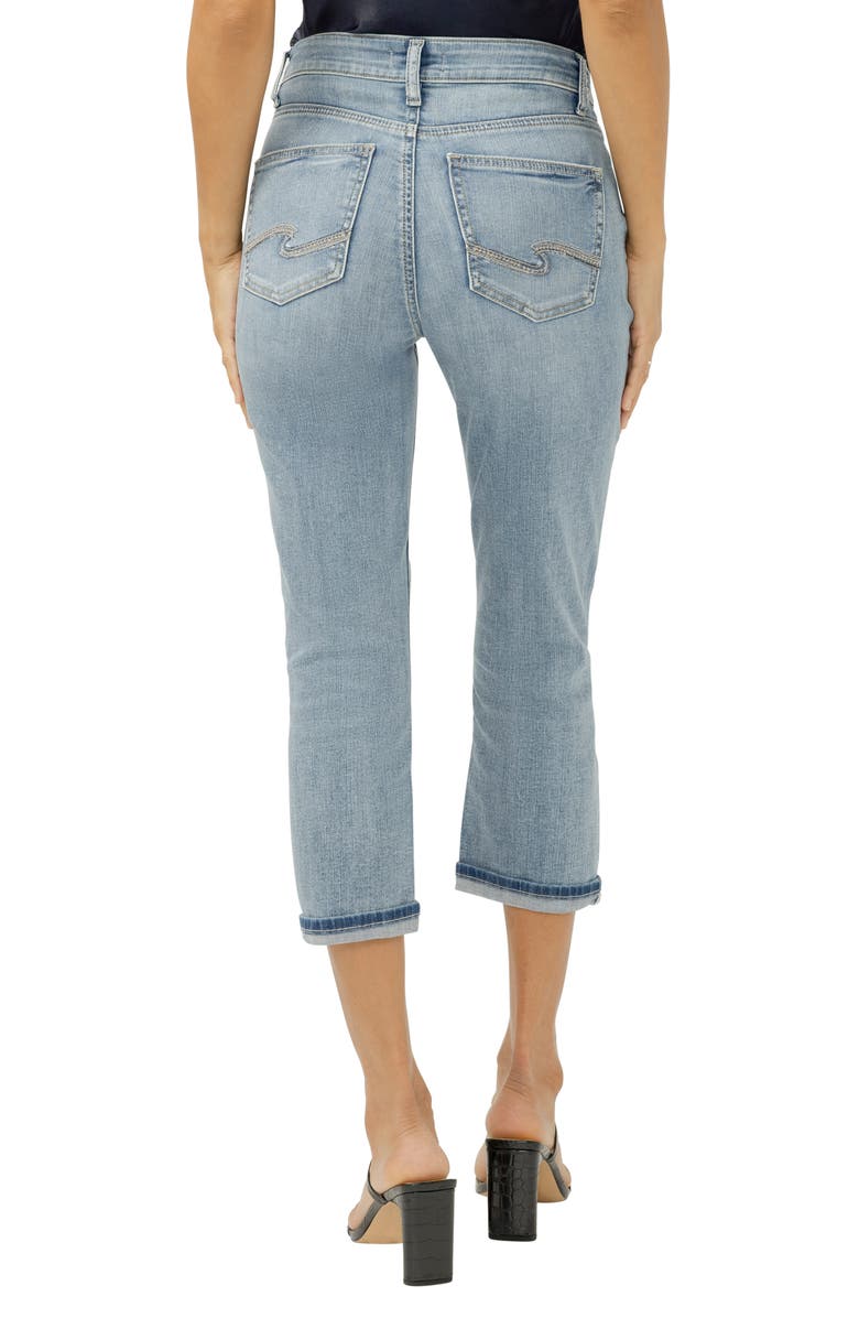 Silver Jeans Co. Avery Curvy High Waist Capri Jeans, Alternate, color, Orlando