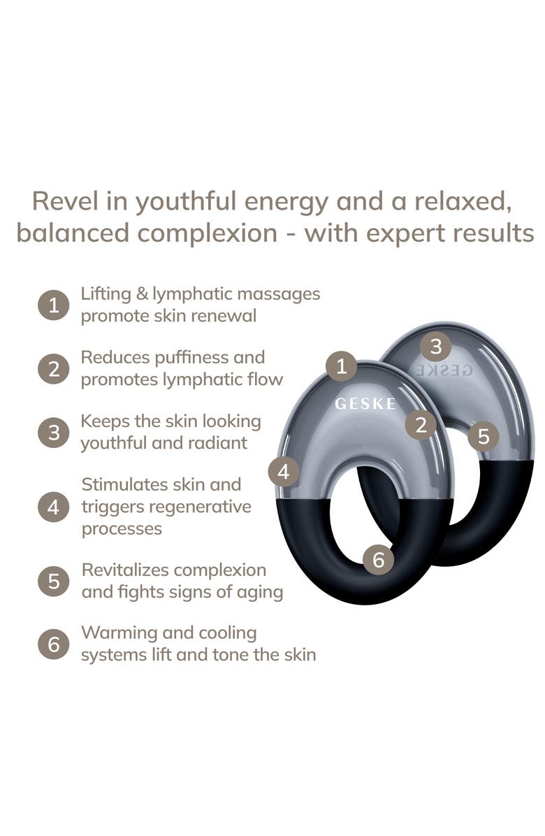 GESKE SmartAppGuided Cool & Warm Eye Massager | 7 in 1, Alternate, color, Black