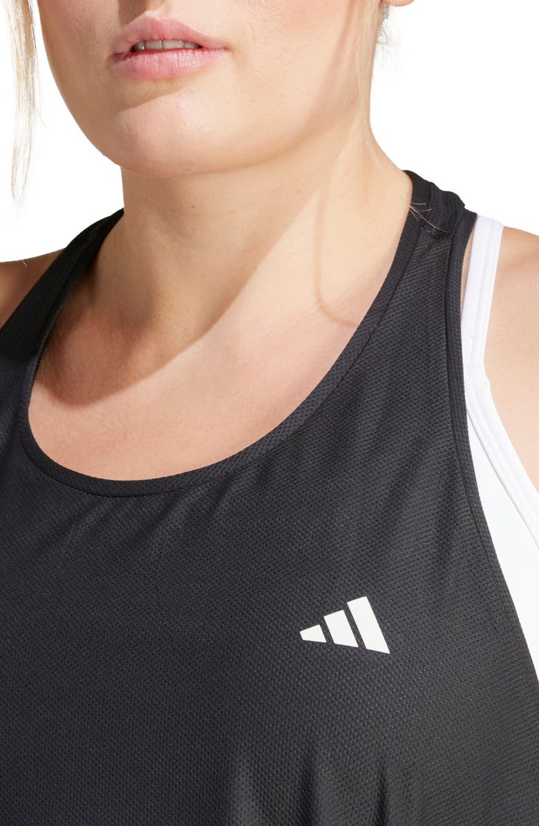 adidas Own The Run Tank Top, Alternate, color, Black