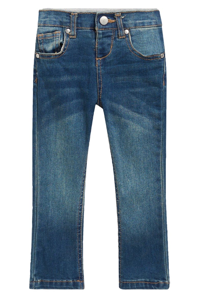 Rebel Pull-On Straight Leg Jeans, Main, color, DARK WASH 250