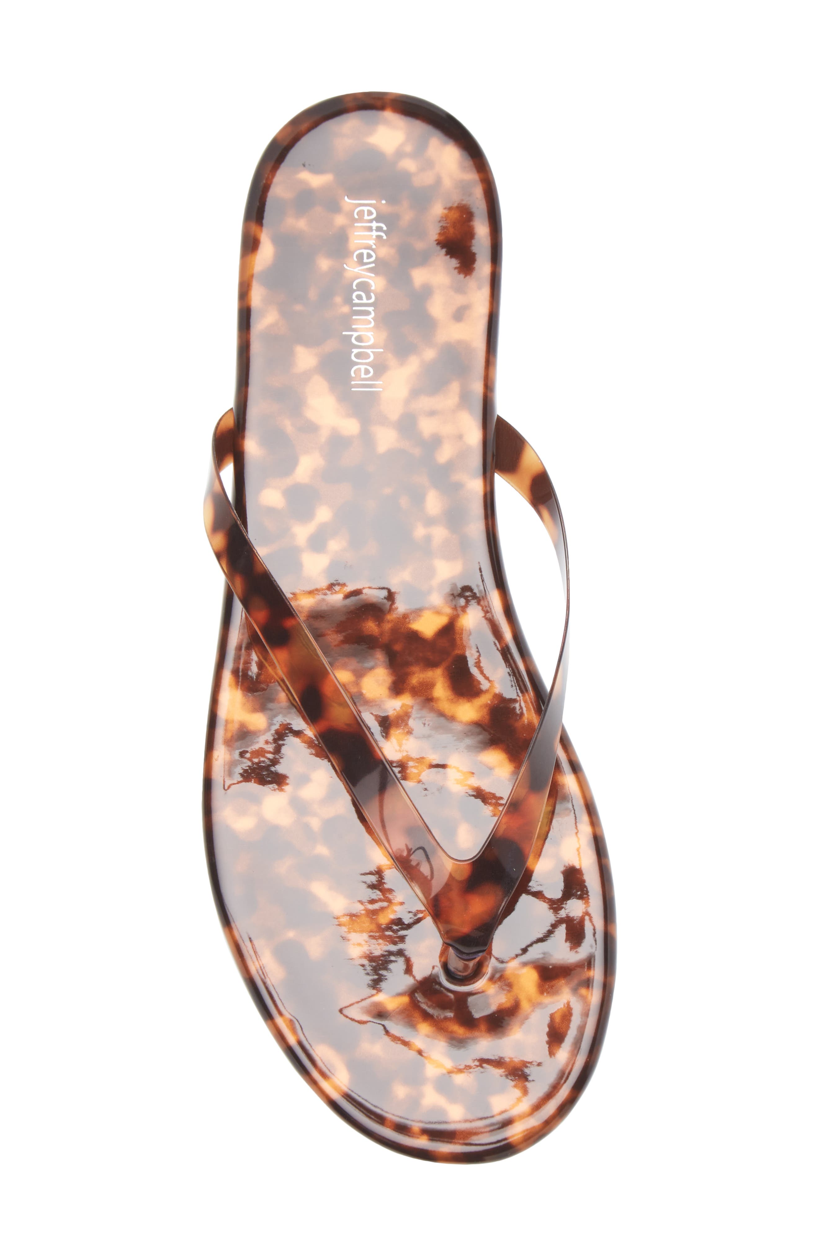 Jeffrey Campbell Kierra Flip Flop, Alternate, color, Tortoise