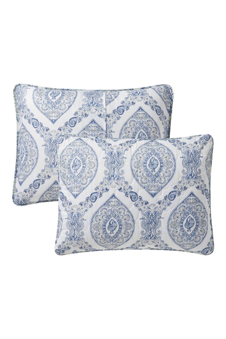 Sea Damask 3-Piece Quilt Set, Alternate, color, BLUE/ MULTI