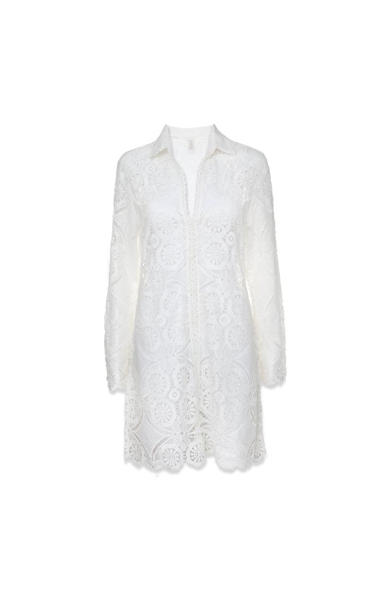 HELEN JON Lace Button Front Dress, Alternate, color, Lace Crochet