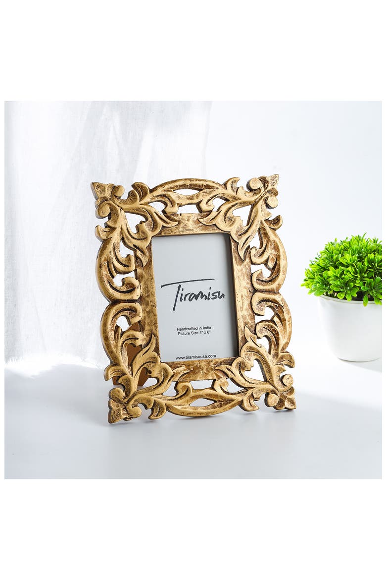 Antique Artistry Wood Carved Picture Frame, Alternate, color, GOLD/ ANTIQUE