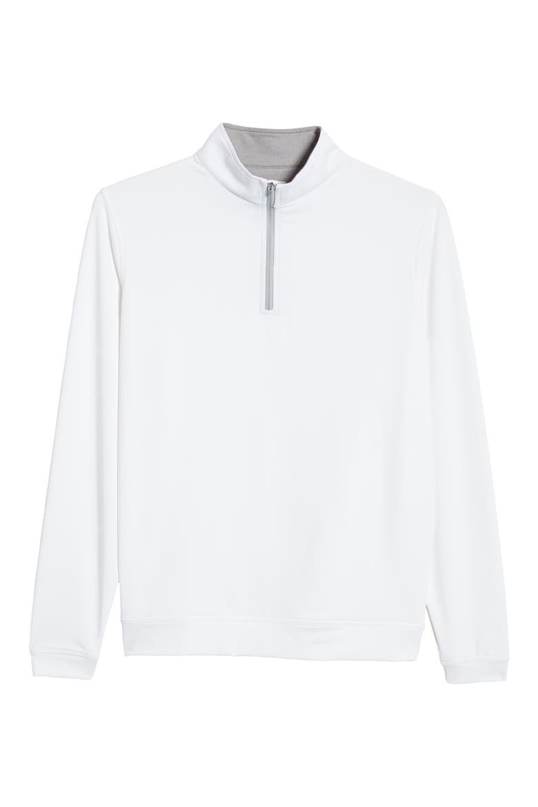 Perth Performance Quarter Zip Sweatshirt, Alternate, color, WHITE