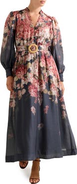 Ever New Peyton Belted Long Sleeve Button Front Maxi Dress