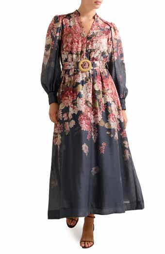 Ever New Peyton Belted Long Sleeve Button Front Maxi Dress