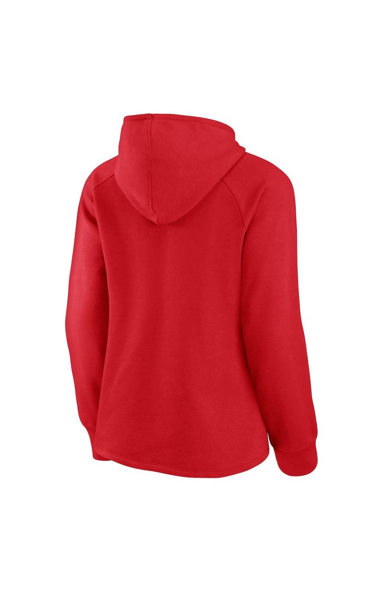 FANATICS Women's Fanatics Branded Red Washington Nationals Perfect Play Raglan Pullover Hoodie, Alternate, color, Red