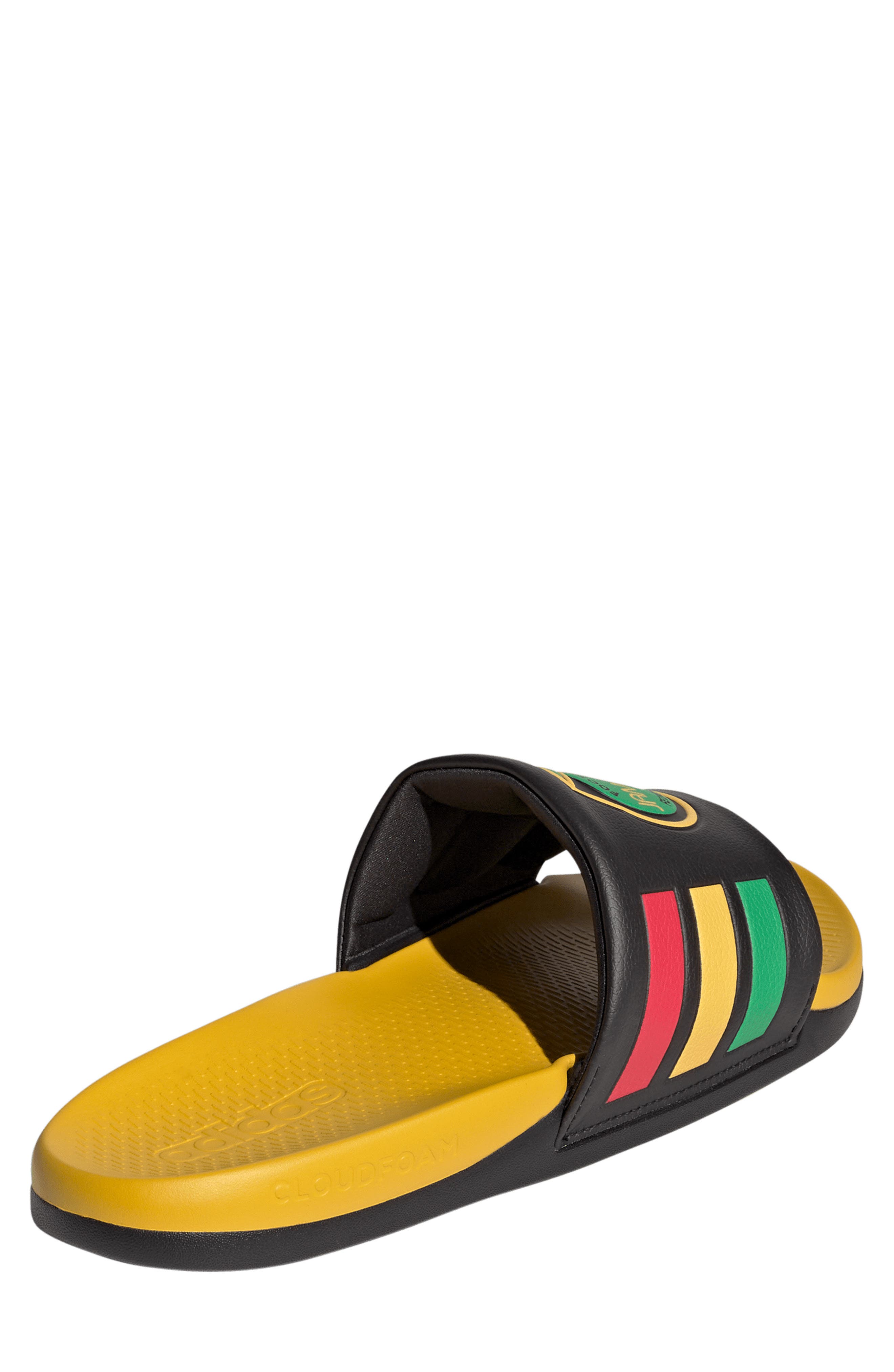 adidas Gender Inclusive Adilette Comfort 2.0 Jamacia Slide Sandal, Alternate, color, 