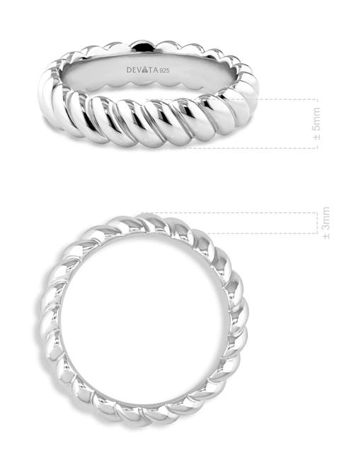 Devata Rope Band Ring In Metallic