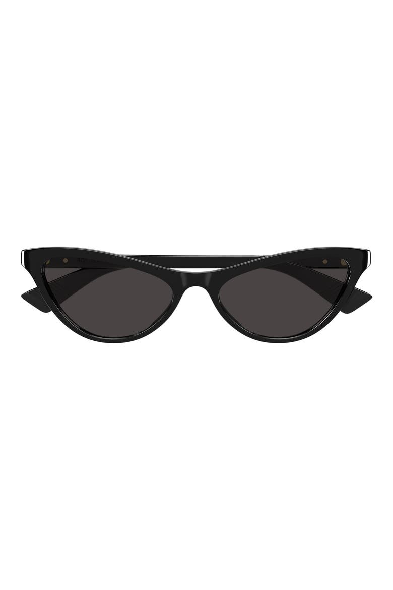 56mm Cat Eye Sunglasses, Main, color, BLACK