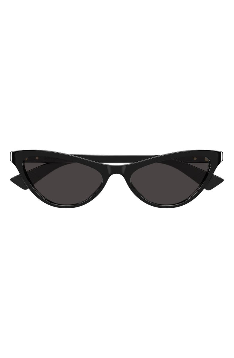 Bottega Veneta 56mm Cat Eye Sunglasses, Main, color, Black