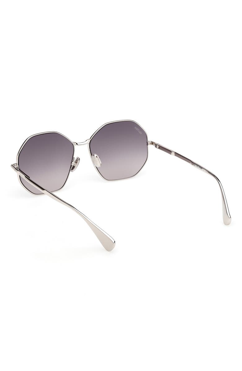 Max Mara 57mm Geometric Sunglasses, Alternate, color,