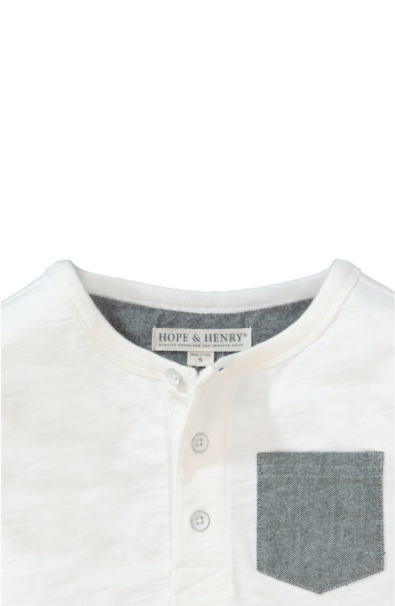 Hope & Henry Boys' Henley Pocket Tee with Rolled Sleeves, Kids, Alternate, color, 