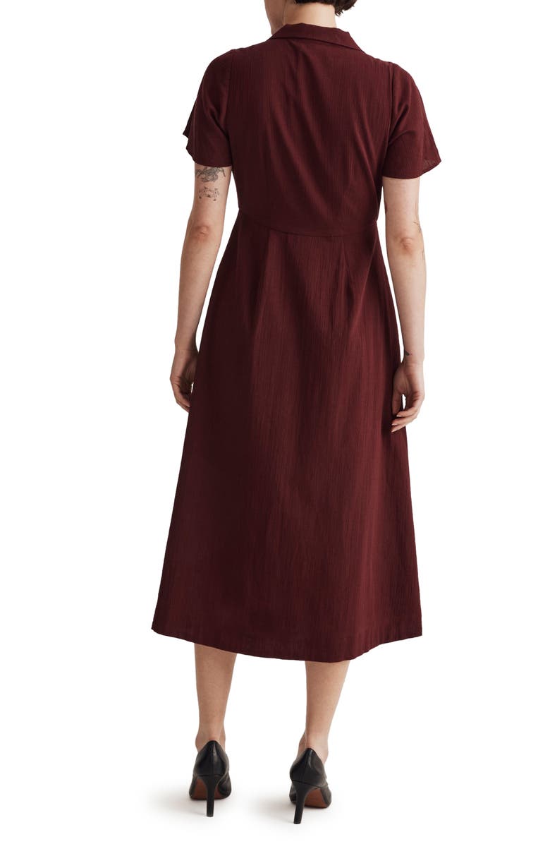 Madewell Crinkle Cotton Button-Front Midi Dress, Alternate, color,