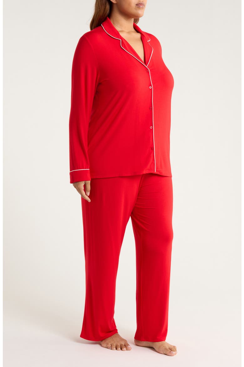 Moonlight Eco Knit Pajamas, Alternate, color, RED BARBADOS CHERRY