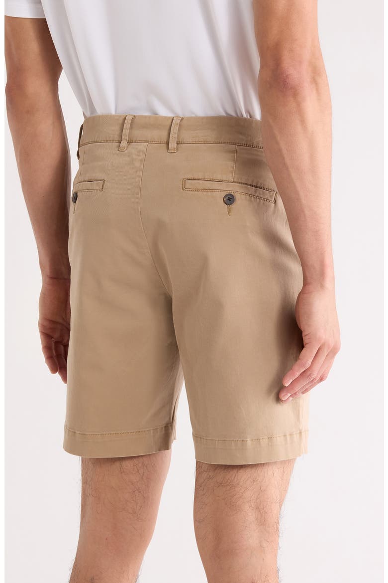 Garment Dyed Flat Front Shorts, Alternate, color, KHAKI