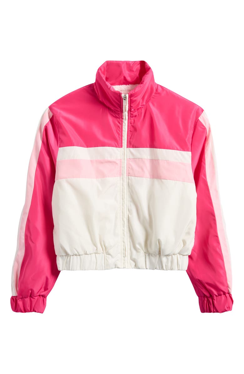 Marci Kids' Track Windbreaker Jacket, Main, color, Pink Ivory Color Block