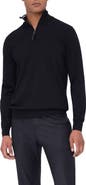 Bugatchi Merino Wool Quarter Zip Pullover