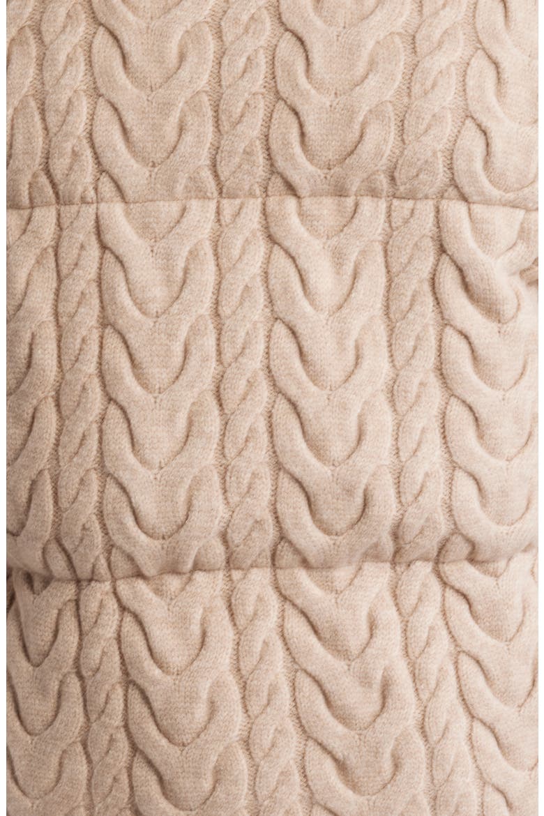Reggie Cable Knit Puffer Jacket, Alternate, color, LIGHT TAUPE