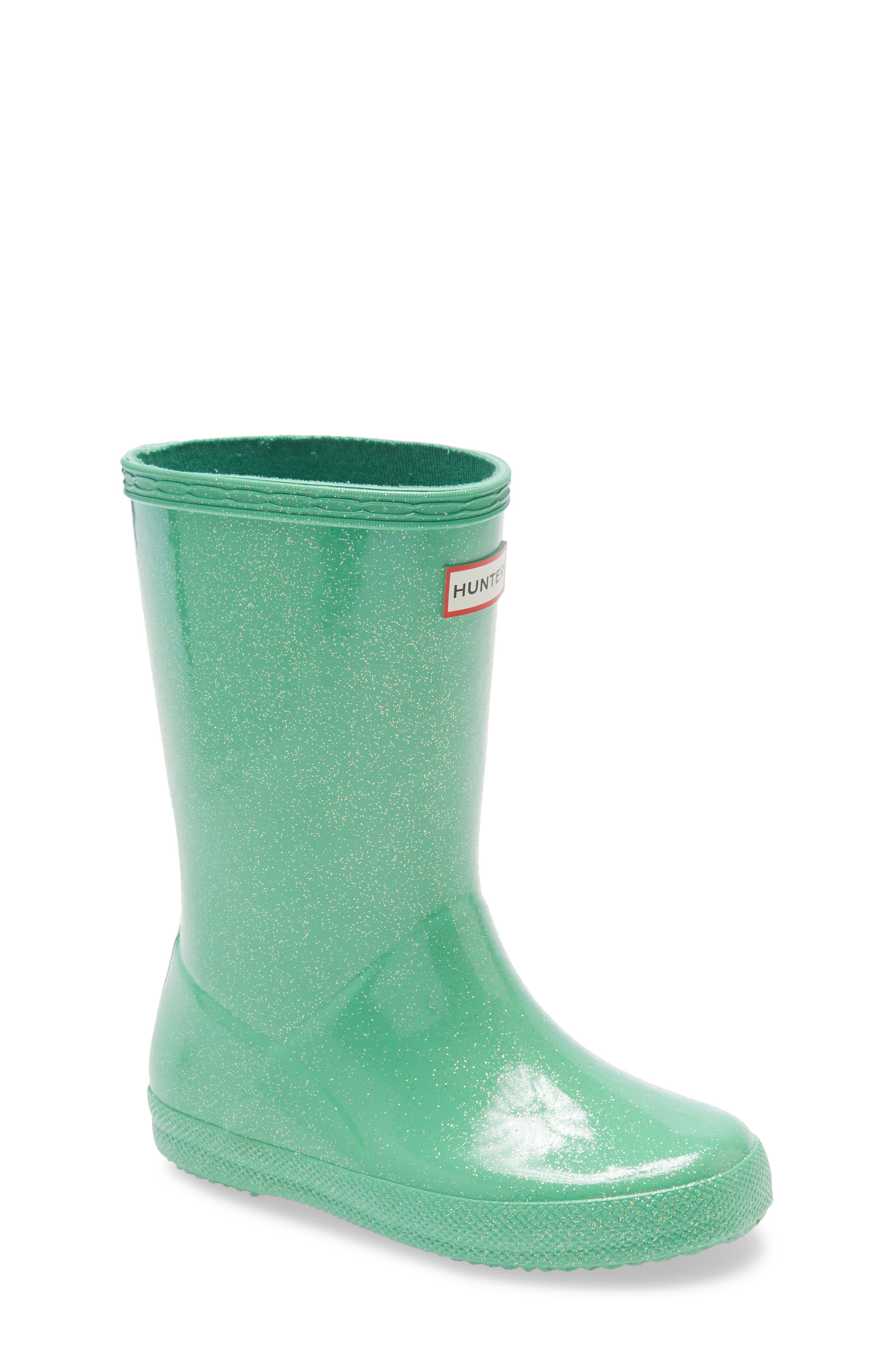 Kids First Classic Starcloud Glitter Rain Boot, Main, color, SEA NOODLE