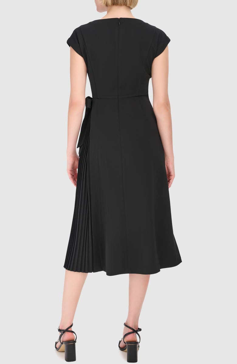 Calvin Klein Cap Sleeve Pleated Side Midi Dress, Alternate, color, 
