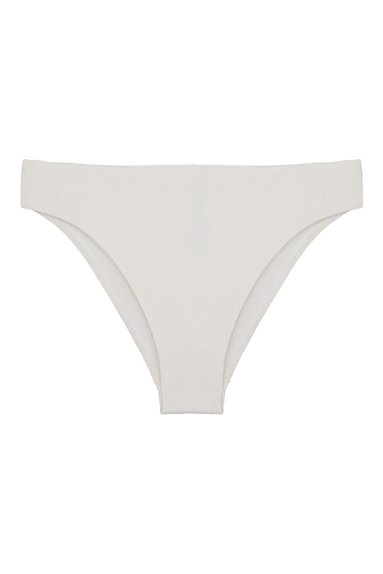 Firenze Lindsay High Waist Bikini Bottoms, Alternate, color, WHITE