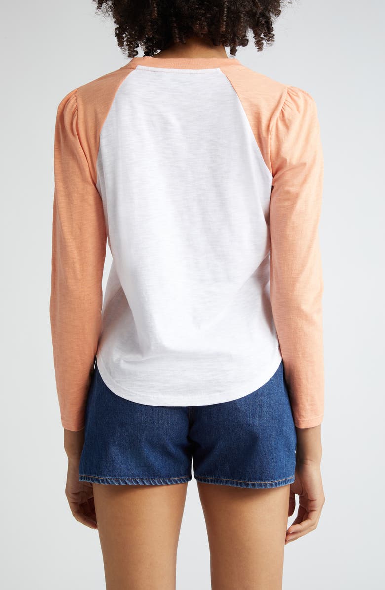 Veronica Beard Mason Colorblock Long Sleeve Cotton Baseball T-Shirt, Alternate, color, 