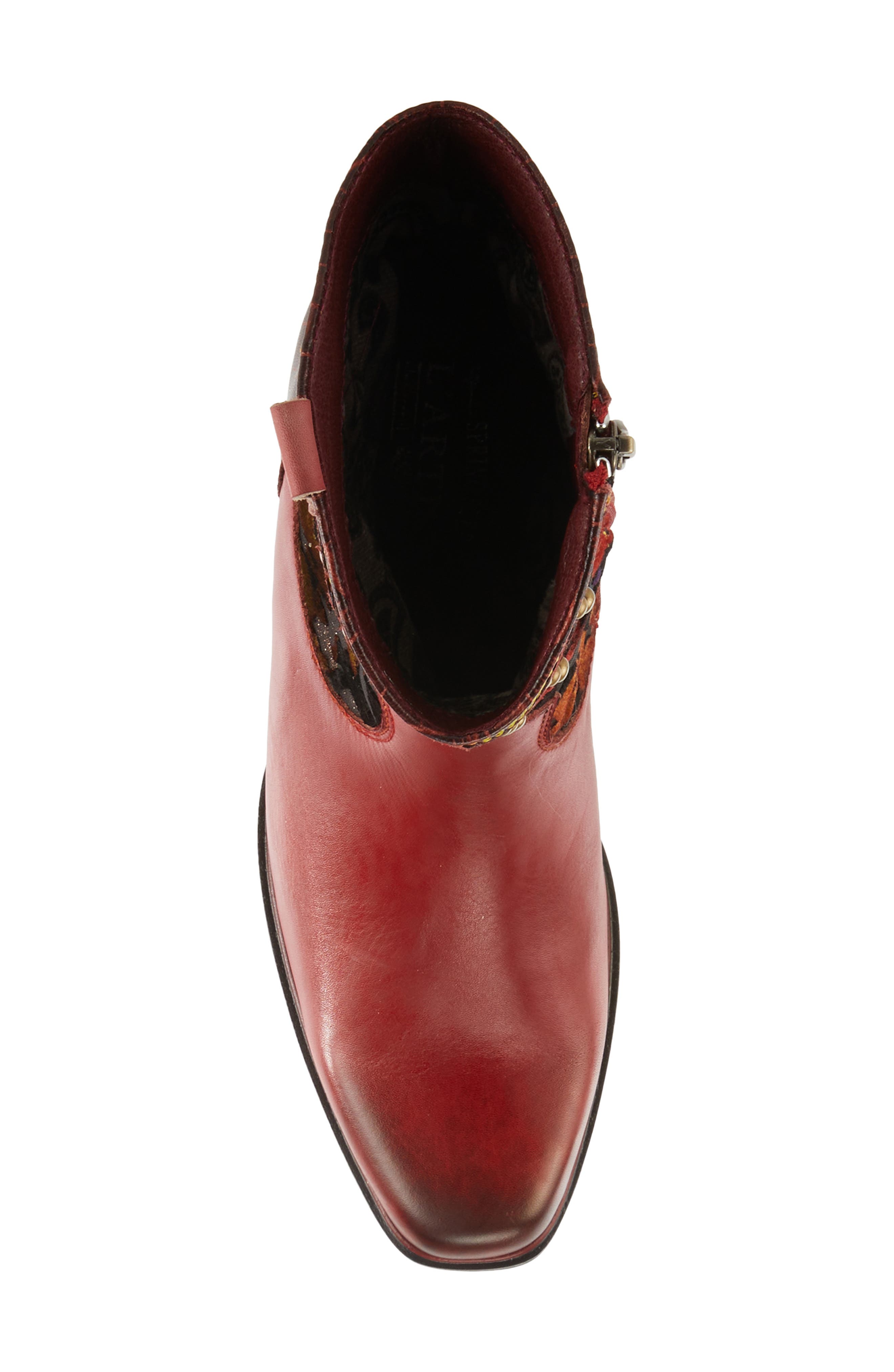 Spring Step Happytime Western Bootie, Alternate, color, Red Multi