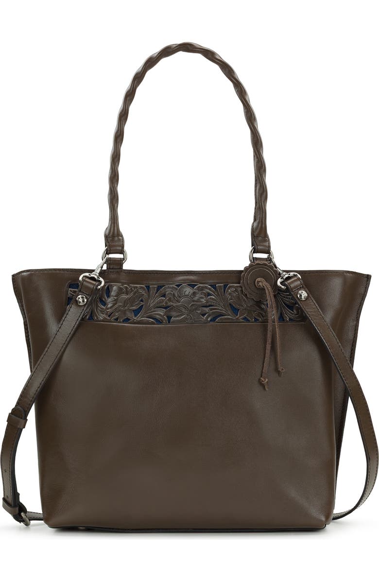 Patricia Nash Adeline Leather Tote Bag, Main, color, Mushroom