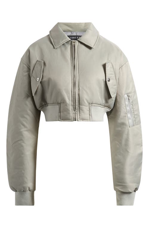 Lioness Essential Crop Bomber Jacket In Matcha