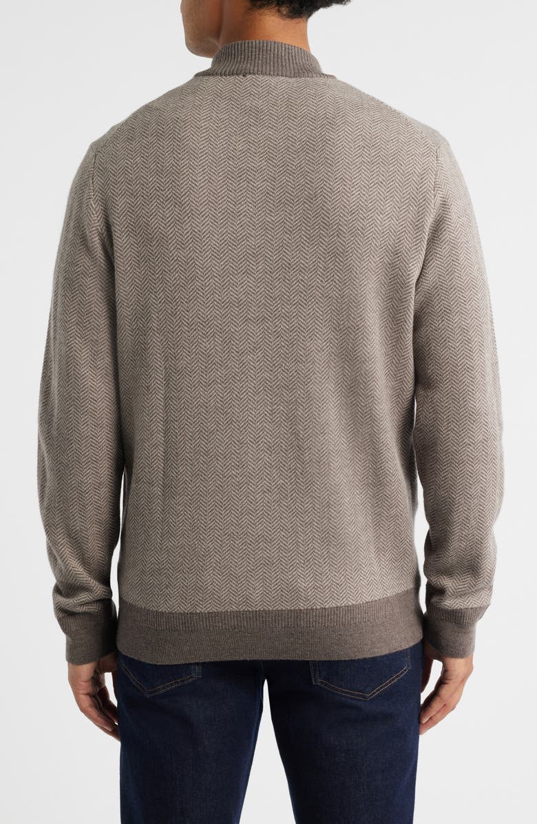 Robert Barakett Grant Merino Wool Quarter Zip Sweater, Alternate, color, Oatmeal