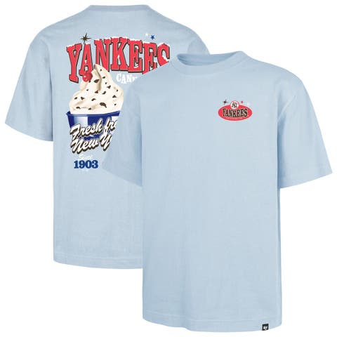 Men's '47 Light Blue New York Yankees Ice Cream Parlor Foundation T-Shirt