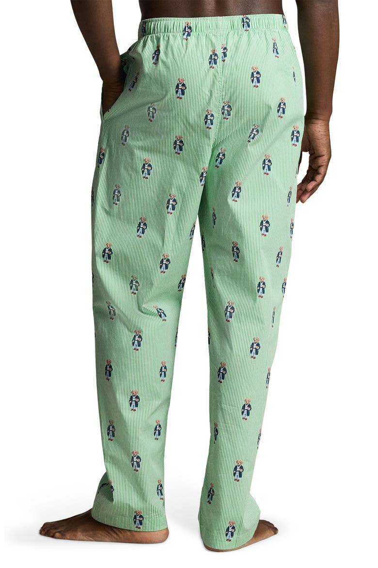 Stripe Bear Print Pajama Pants, Alternate, color, MORNING ROBE BEAR STRIPE