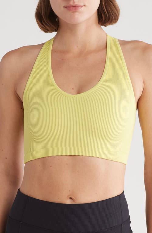 Free People Fp Movement Free Throw Crop Tank In Yellow