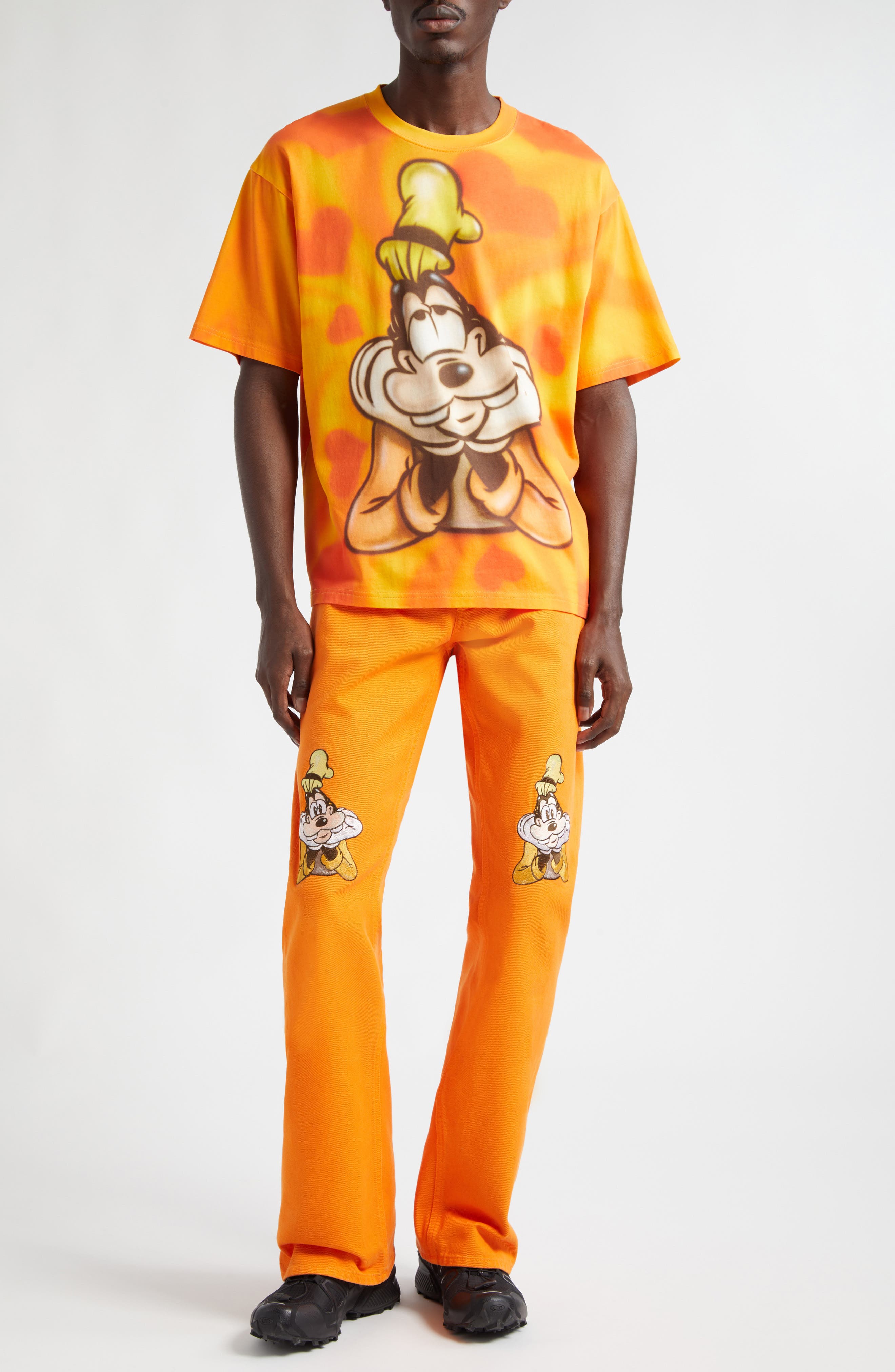  Disney Goofy ジャージ セットアップ XSとS △38 STOCKHOLM SURFBOARD CLUB x Disney Goofy Airbrush Organic Cotton
