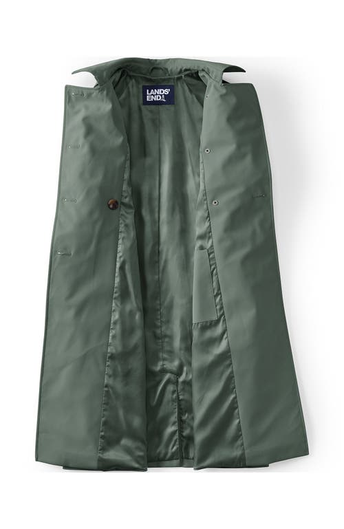 Lands' End Squall Waterproof Modern Trench Coat In Spruce