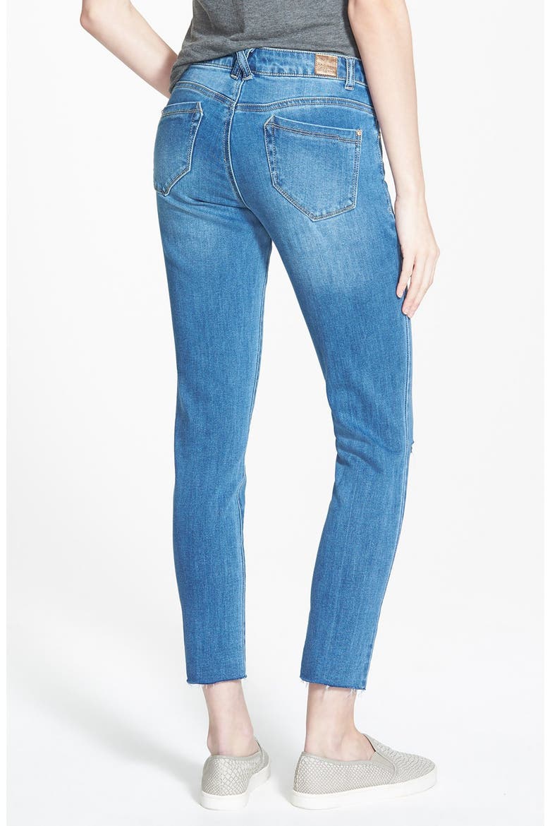 Distressed Skinny Jeans, Alternate, color, MEDIUM WASH